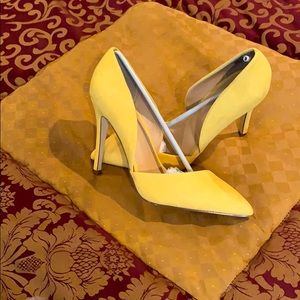 4” Yellow Suede Pumps